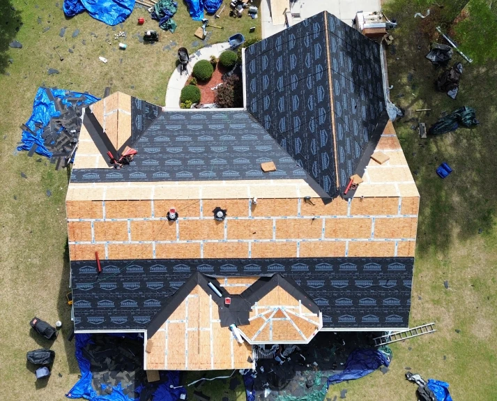 roofing in progress